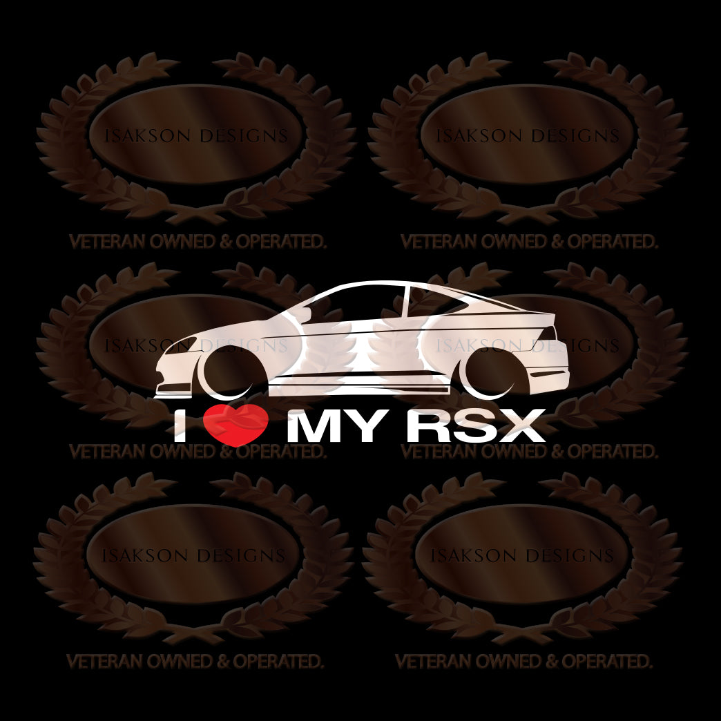 I Love My Acura Honda RSX NO Spoiler Sticker