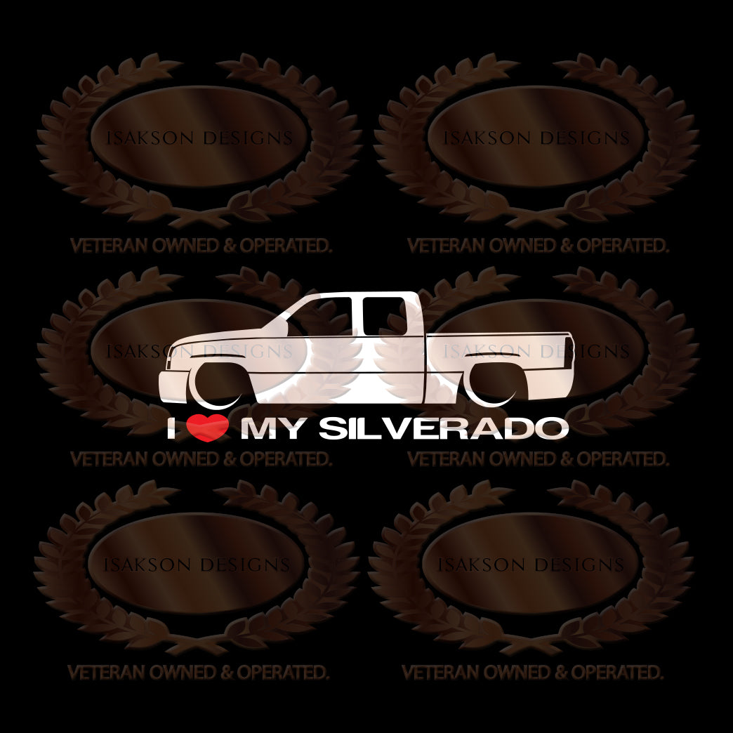 I Love My Chevy Silverado GMT800 Sticker