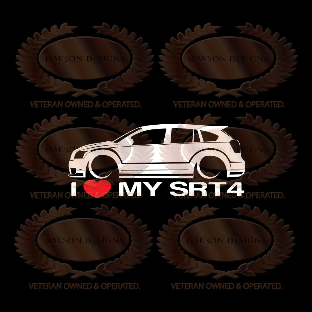 I Love My Dodge Caliber SRT4 Sticker