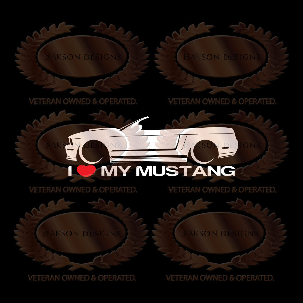 I Love My Ford Mustang S197 Sticker