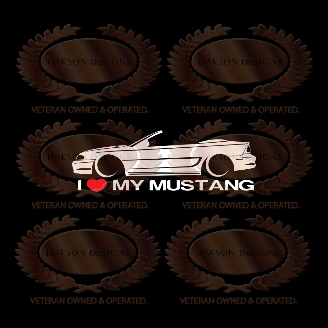 I Love My Ford Mustang SN95 Sticker