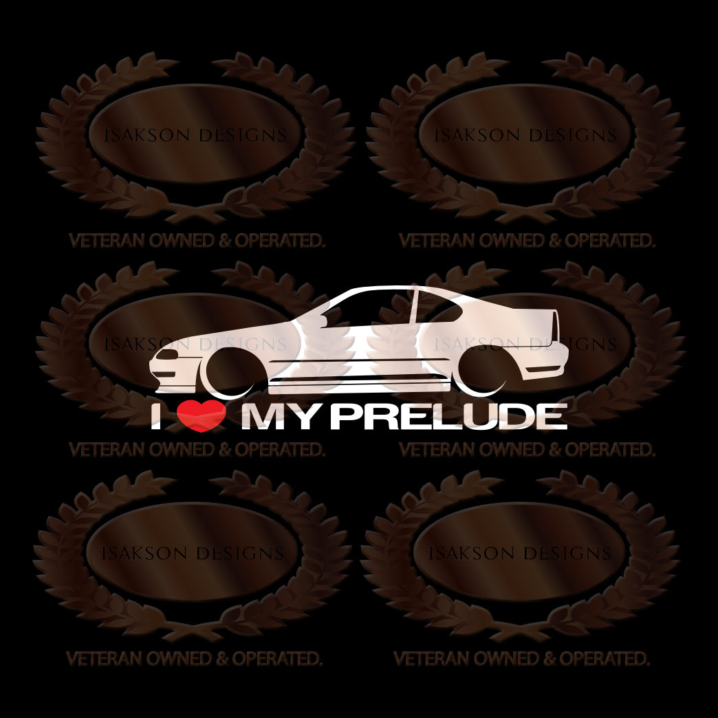 I Love My Honda Prelude Gen 4 Sticker