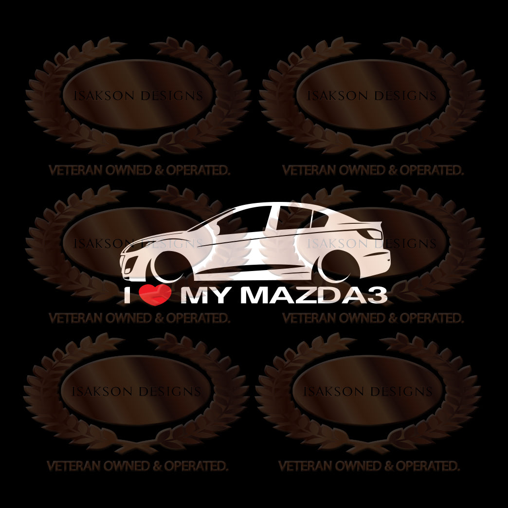 I Love My Mazda 3 Gen 2 Sticker