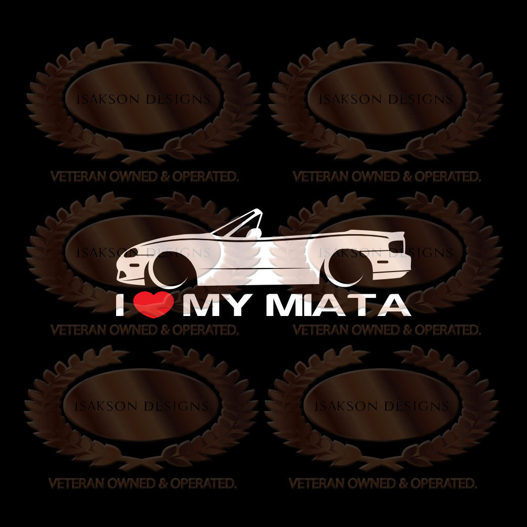 I Love My Mazda Miata NB Sticker