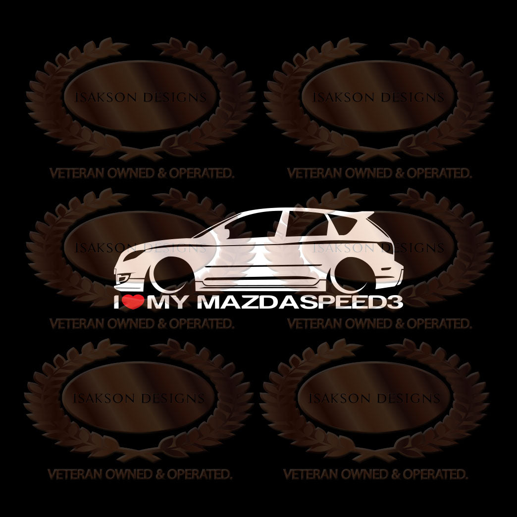 I Love My Mazda 3 Gen 1 Sticker