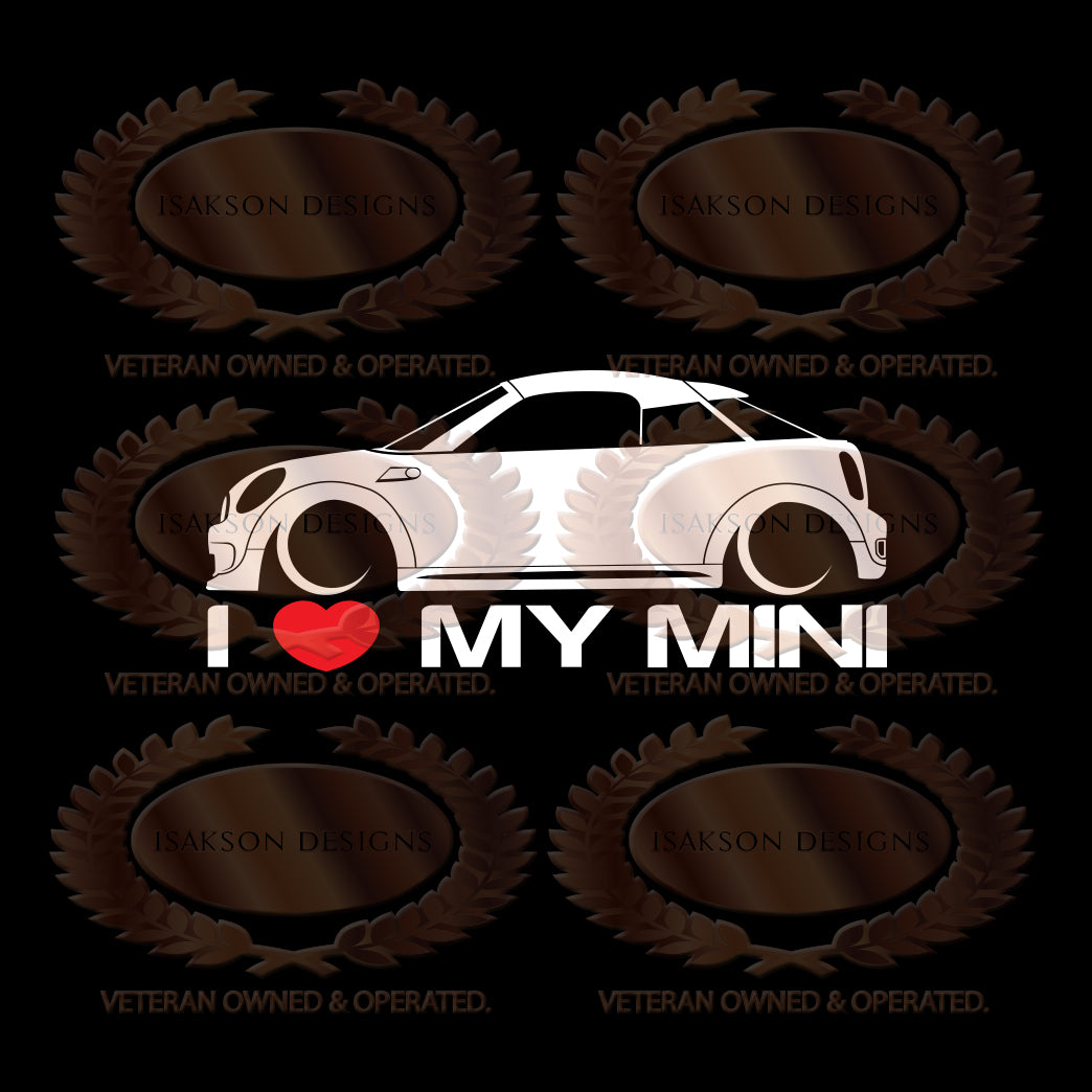 I Love My Mini R58 Coupé Sticker