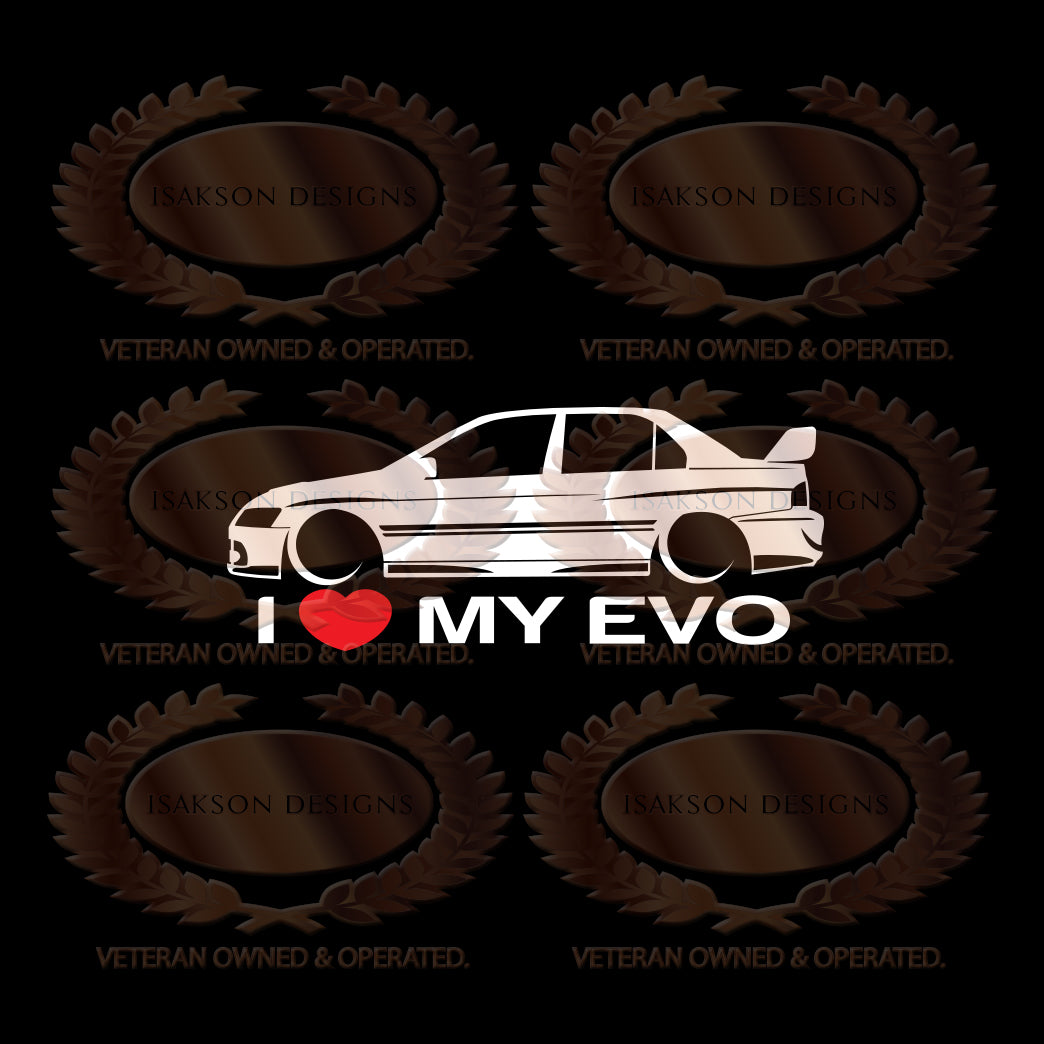 I Love My Mitsubishi Evo Sticker