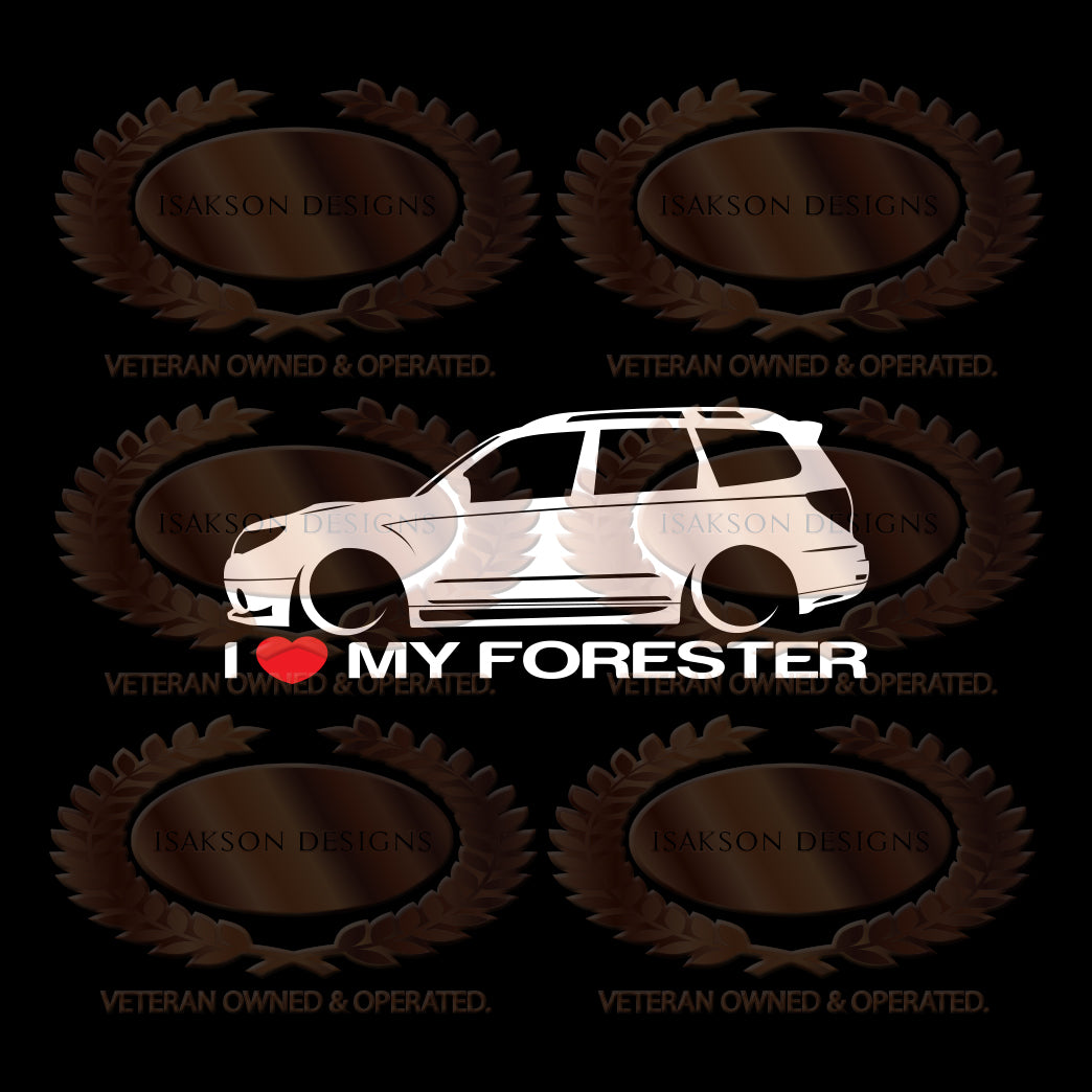 I Love My Subaru Forester Sticker