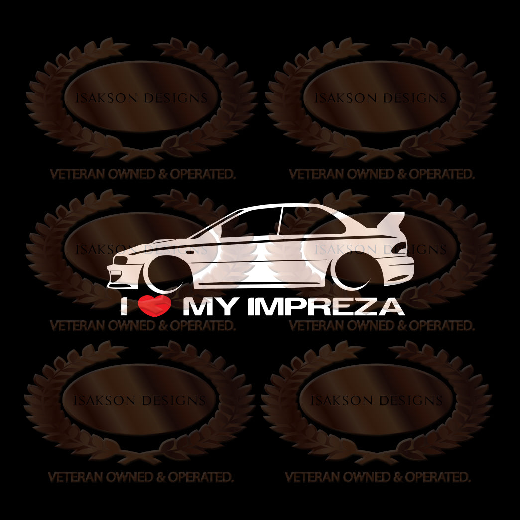 I Love My Subaru Impreza Sticker