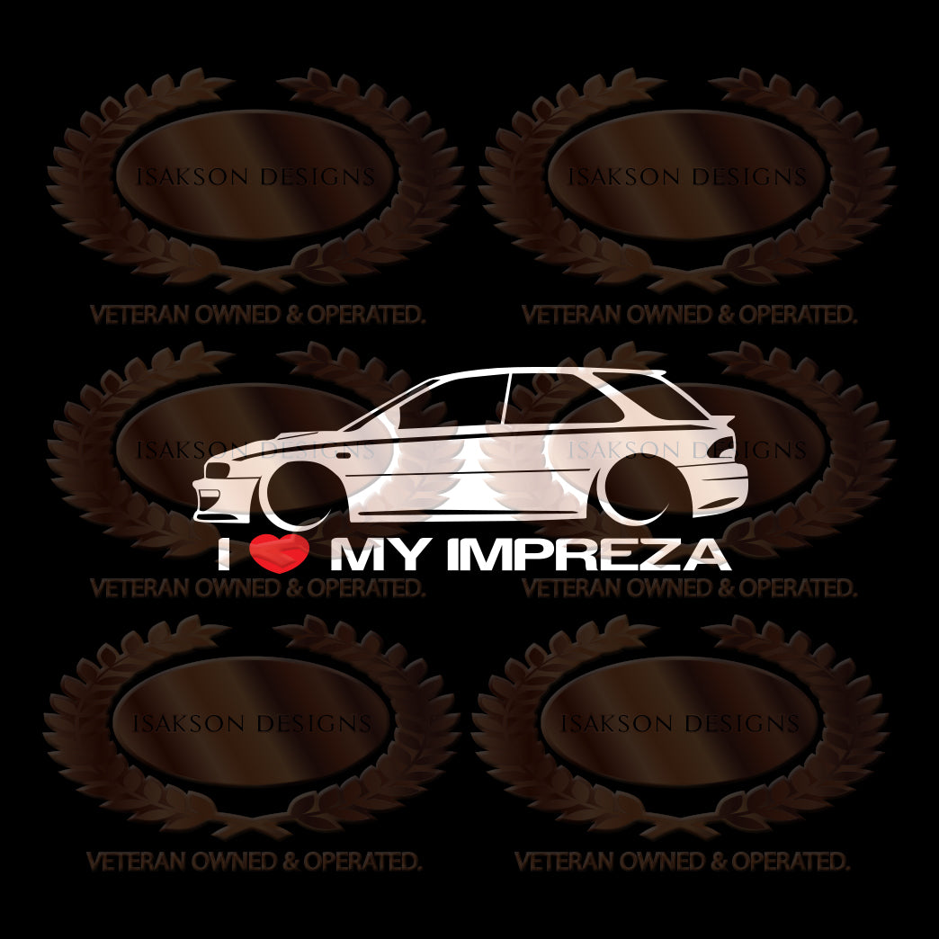 I Love My Subaru Impreza Sticker