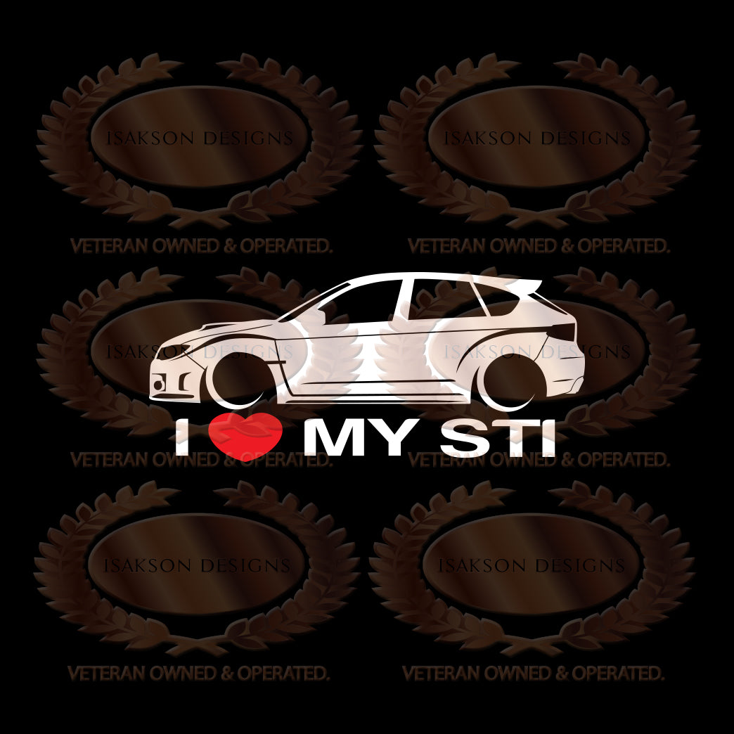 I Love My Subaru WRX STI Sticker