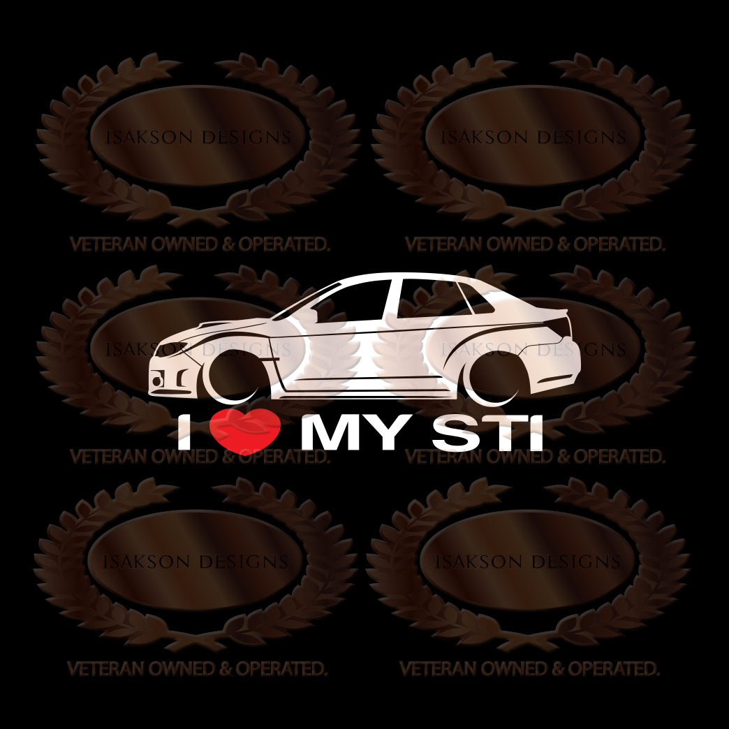 I Love My Subaru WRX STI Sticker