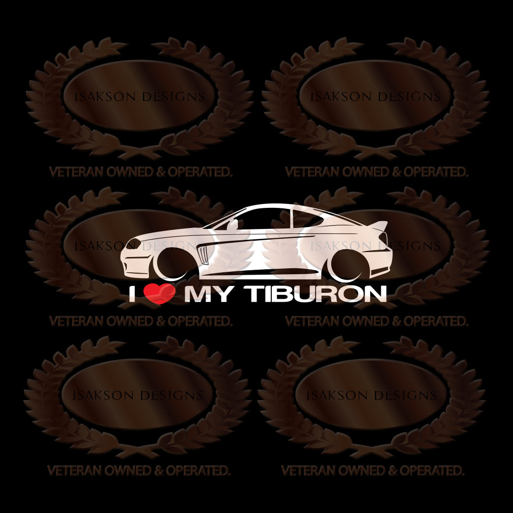 I Love My Hyundai Tiburon Gen 2 Sticker