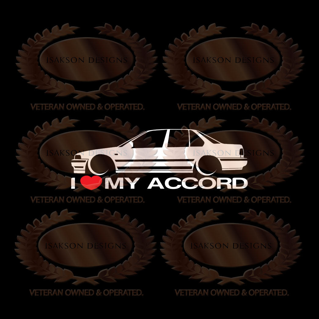 I Love My Honda Accord CB7 Sticker