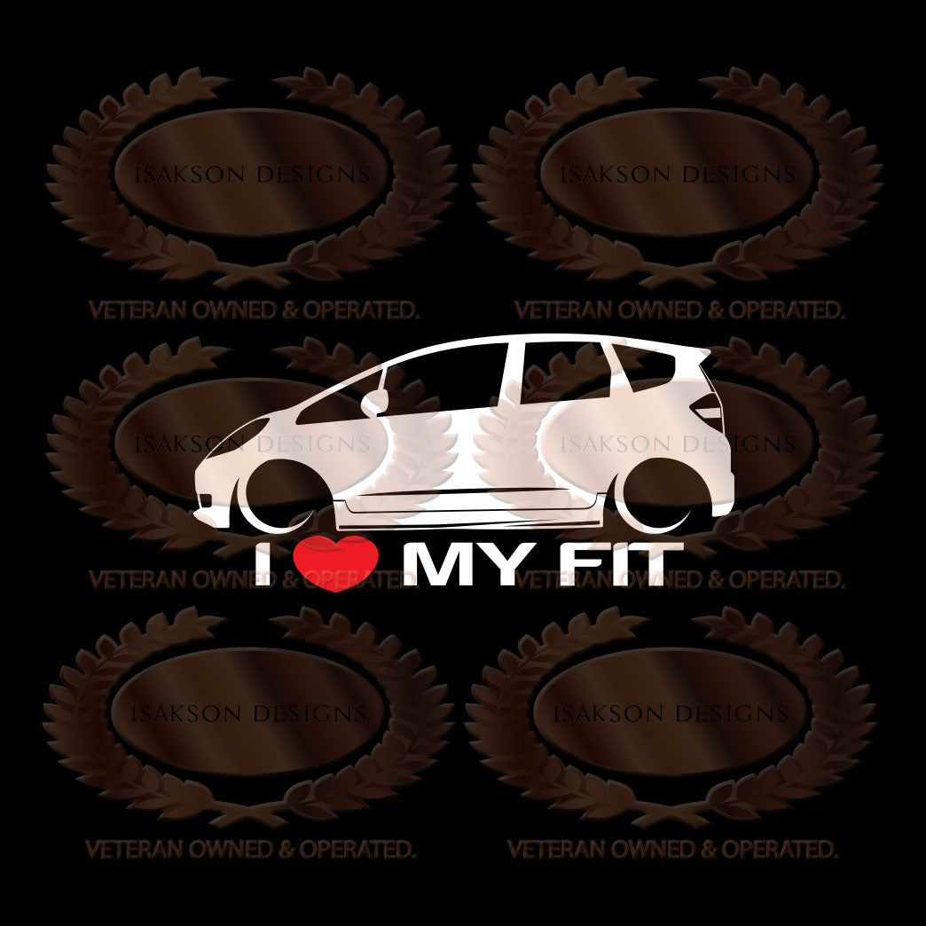 I Love My Honda Fit Sticker