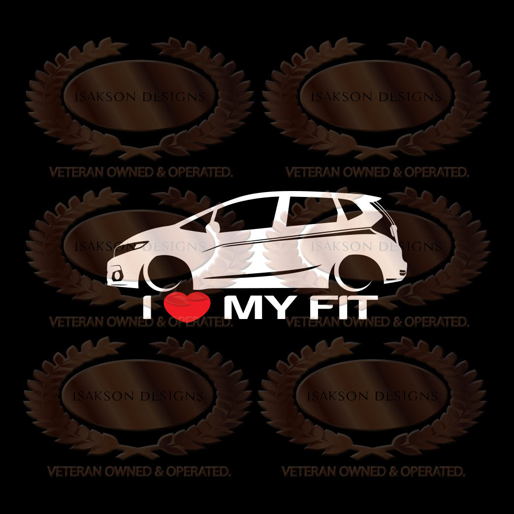 I Love My Honda Fit Sticker