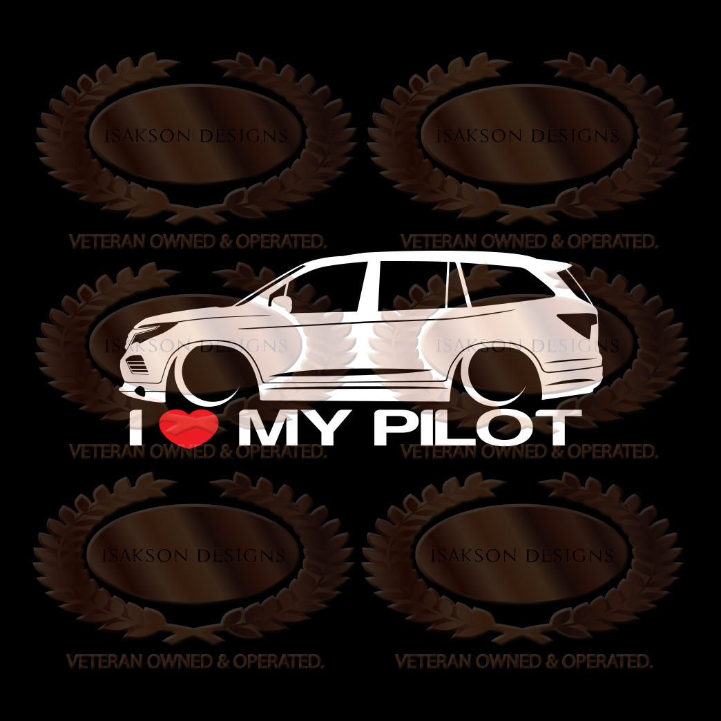 I Love My Honda Pilot Gen 3 Sticker