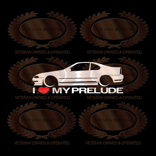 I Love My Honda Prelude Gen 4 Sticker