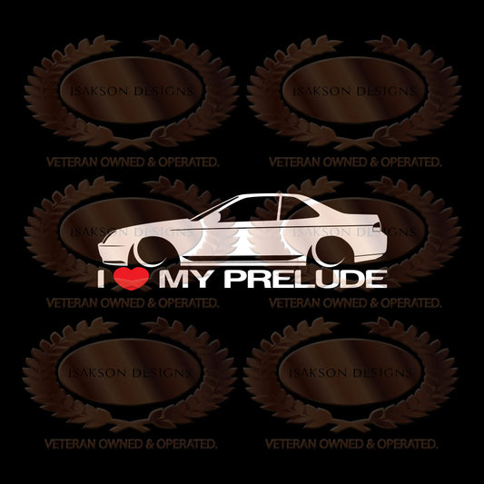 I Love My Honda Prelude Gen 5 Sticker