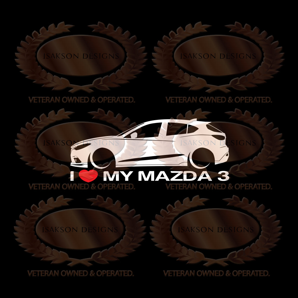 I Love My Mazda 3 Gen 3 Sticker