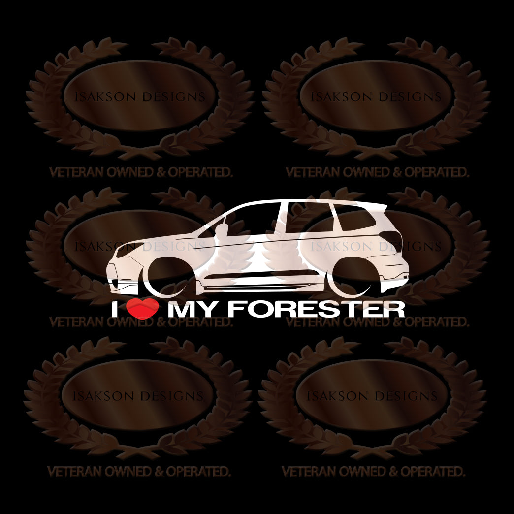 Subaru Forester Rally Sticker I Love My Subaru Forester Sticker – Isakson Designs