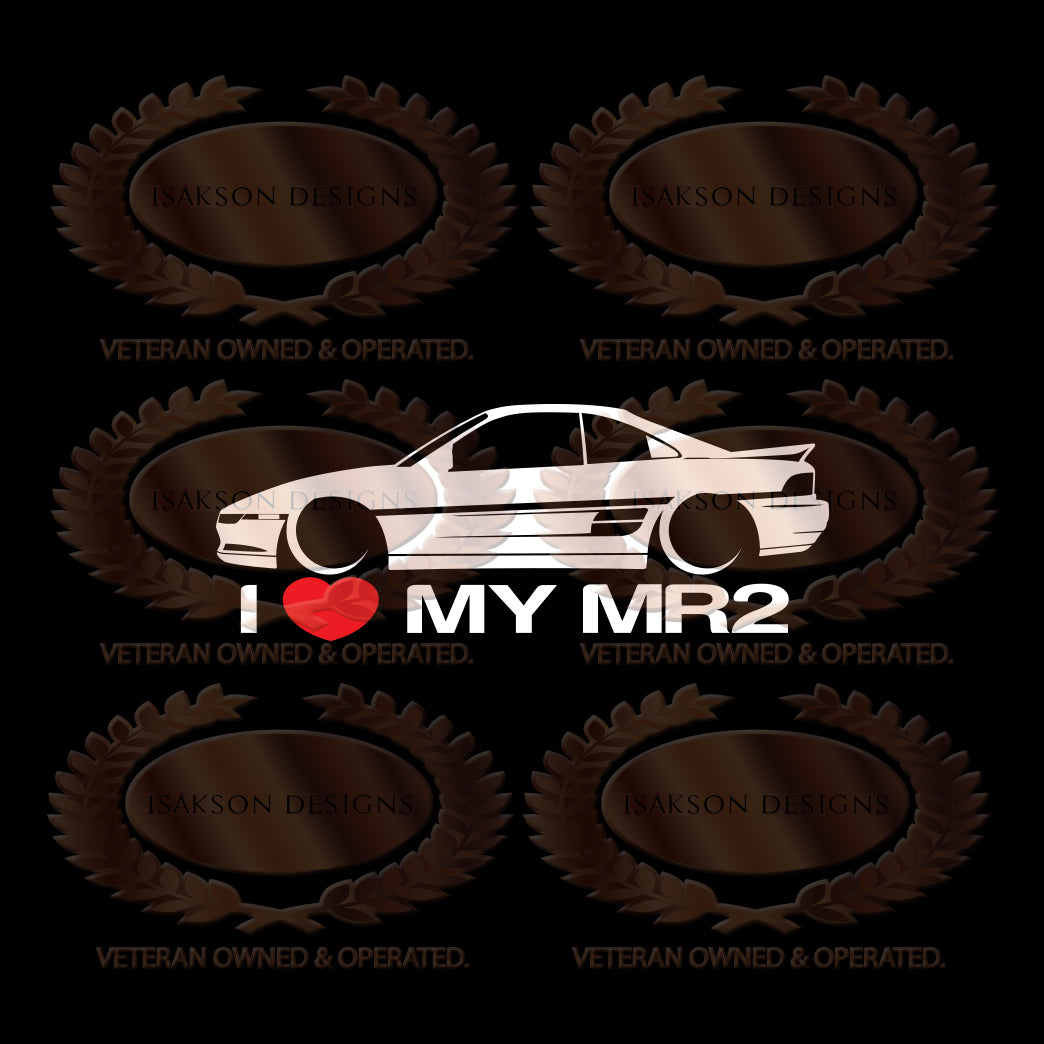 I Love My Toyota MR2 Gen 2 Sticker