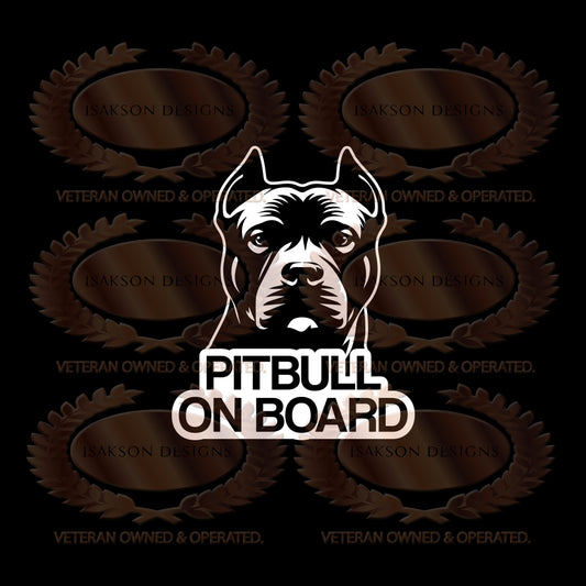 Pitbull On Board Sticker